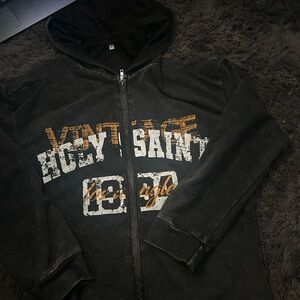 Black Vintage Graphic Hoodie